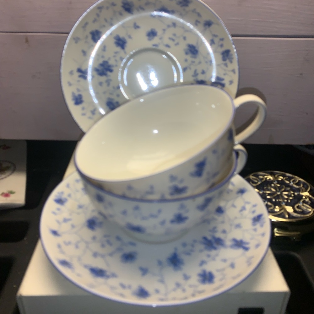 Set Of 2 Arzberg 273 Blaublüten Teacup & Saucer Set
